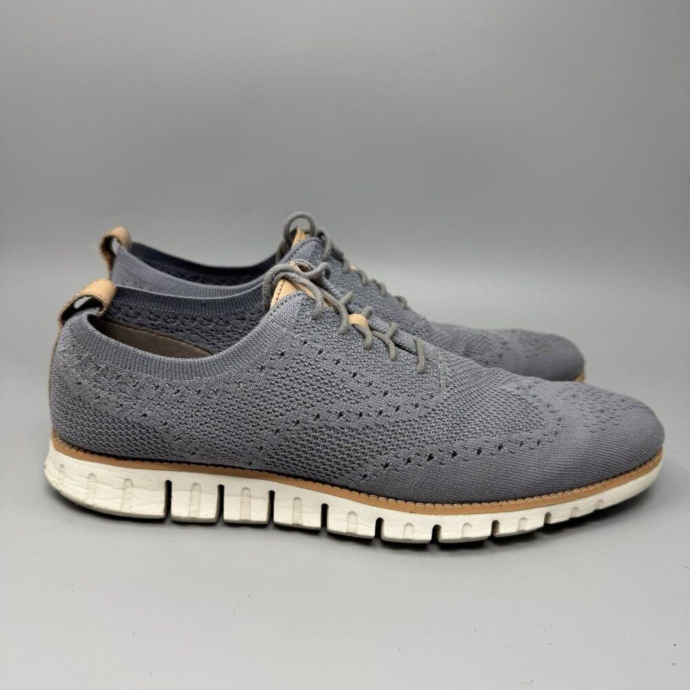 Cole Haan Zerogrand Stitchlite Mens Sz 10.5 Gray Knit Oxford Casual Sneaker
